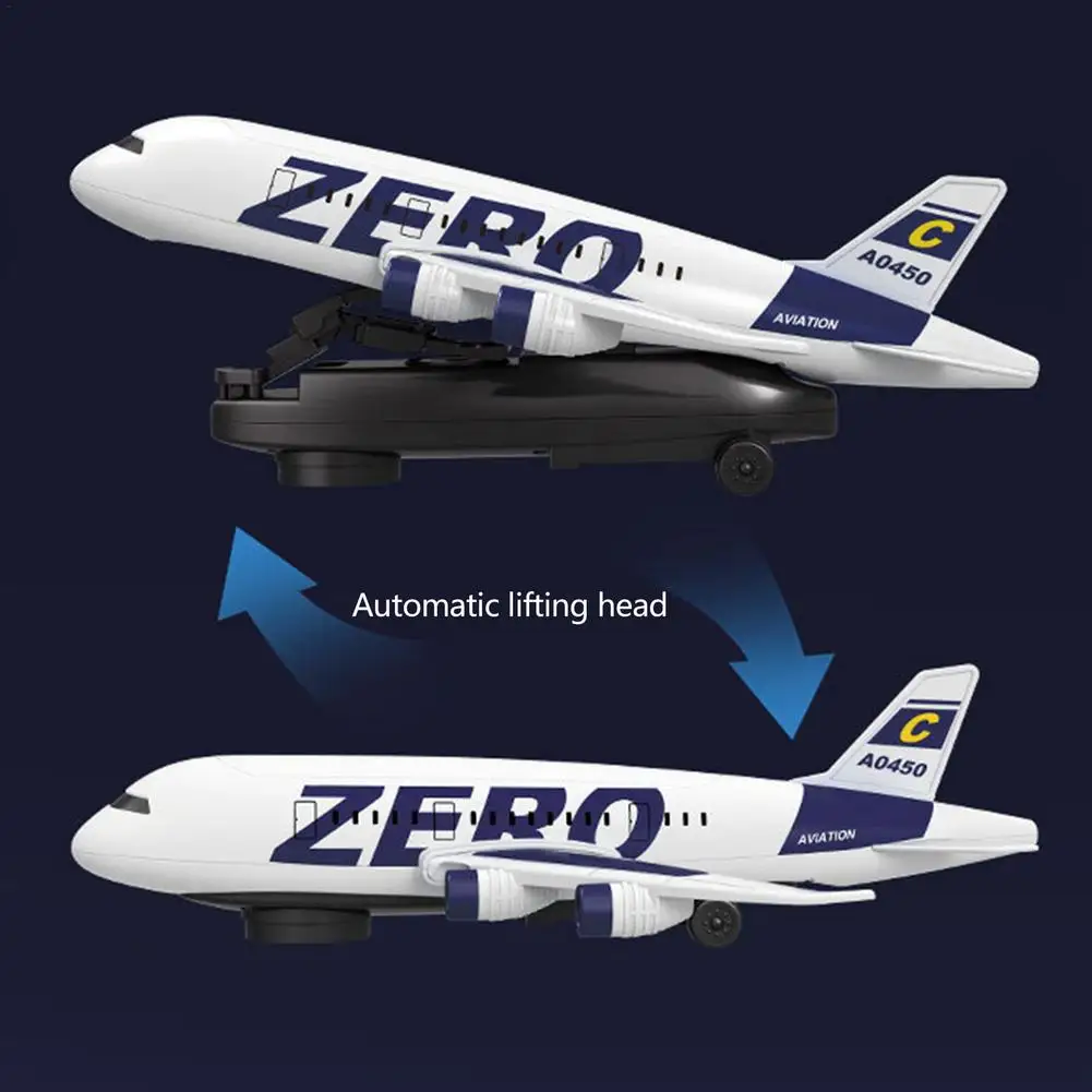 Electric Stimulated Airplane 360 Degree Rotation Impact Protective Toy Colorful Light Music Automatic Lift Passenger Aircraft | Игрушки и
