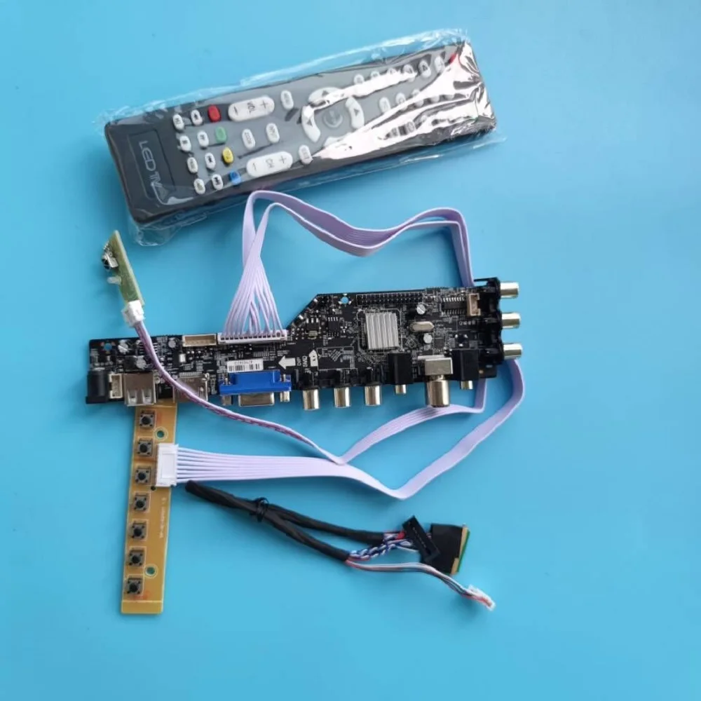 Для LTN156AT29 L01 1366x768 плата контроллера DVB T T2 светодиодный USB VGA AV ТВ HDMI совместимые