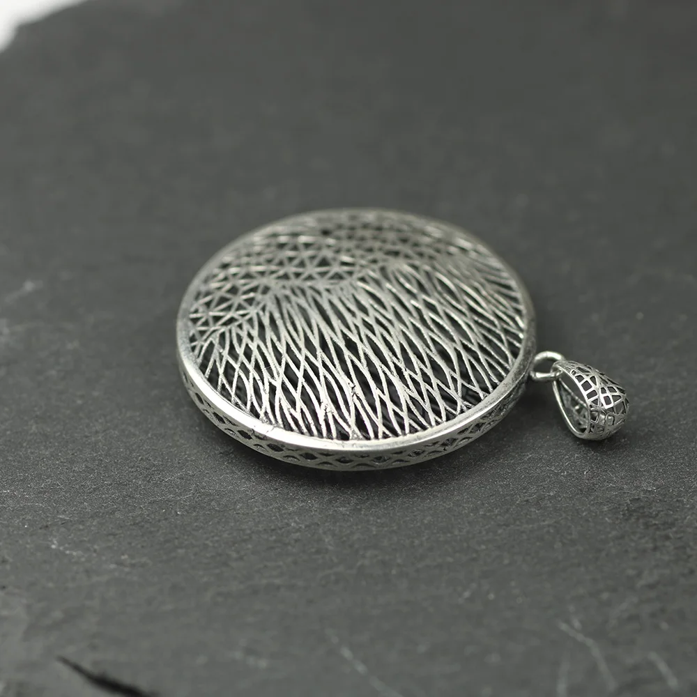 Ожерелья и кулоны Настоящее серебро 925 пробы подвески для женщин полый дизайн