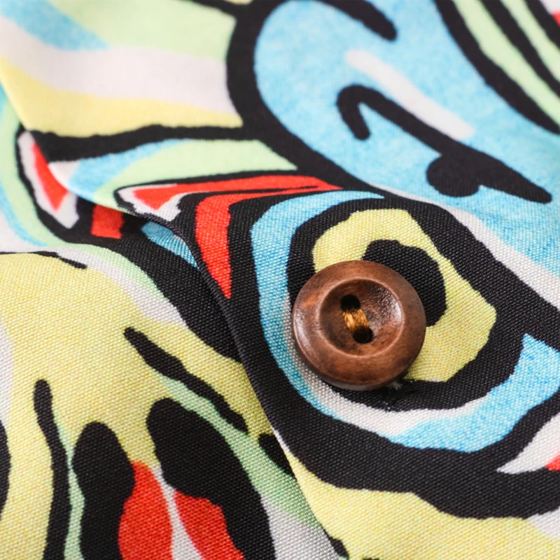 Рубашка OSCN7 Мужская/женская с принтом Повседневная пляжная блуза оверсайз