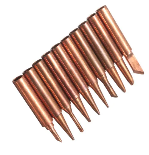 

900M-T Series 10*Pure Copper Soldering Iron Tips Lead-free Welding Head For Soldering Rework Temperature Range 200-480°