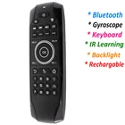 Пульт дистанционного управления G7BTS для Bluetooth 5,0, гироскоп, Воздушная мышь, мини-клавиатура, 5 ИК-обучение, подсветка для Bluetooth Smart TV Box, ПК