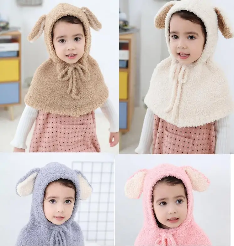 Осенне-зимний детский кардиган Casaco теплый флисовый плащ с капюшоном и ушками