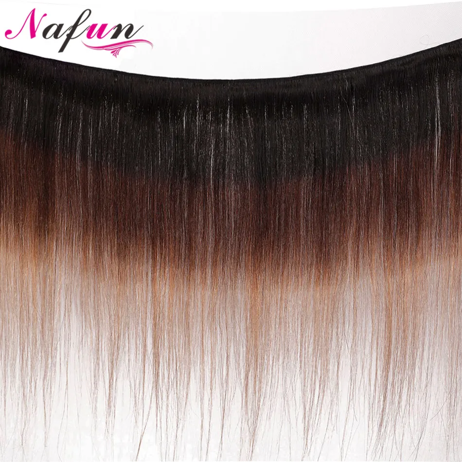 Нафун предварительно окрашенные Омбре волосы переплетения черный и блонд 1B/4/27 100%
