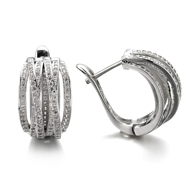 

Luxury brand 2023 New Earrings With Zircon Wholesale female Crystal from Swarovskis Women Fine Jewelry Fit Wedding Party