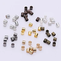 500pcs 1 5mm 2mm 2 5mm brass metal loose tube beads lot for jewelry making