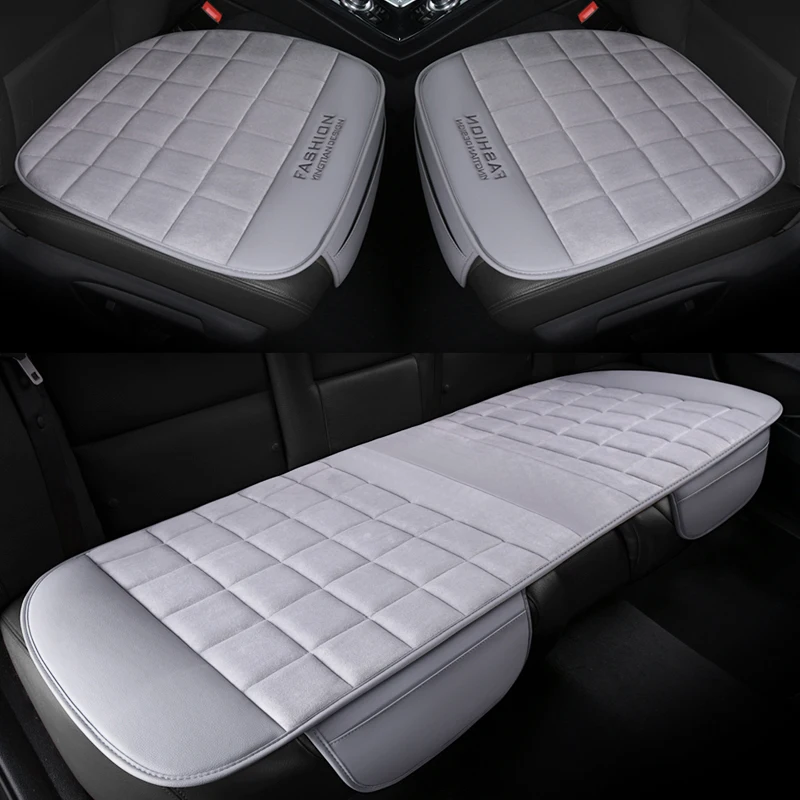 

Universal Car Seat Cushions Covers Fashion Plush Artificial Leather Soft Non-sli 7 Color Mat Pad Seat Protector Auto Accessories
