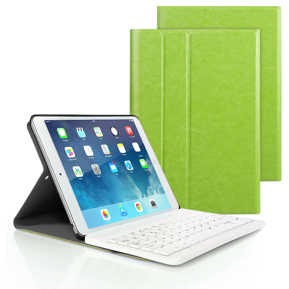 Клавиатура Чехол подходит для iPad Air 1 2 iPad 9," 5th 6th Gen A1566 A1567 A1474 A1475 A1476 A1822 A1823 A1893 A1954 - Цвет: Green