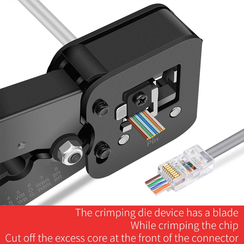 CNCOB RJ45 устройство для обжима ручной инструмент сетевого кабеля Cat6 Cat5 Cat5e RJ11 RJ12 8P 6P