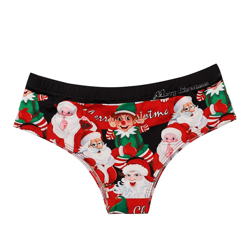 Нижнее белье для женщин забавное сексуальное женское шорты с рождественским