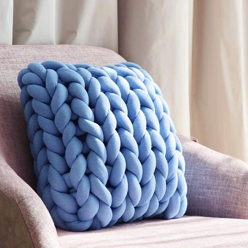 Набивки хлопок пряжа грубая металлических полос льда ручной Одеяло шерсть|Пряжа|