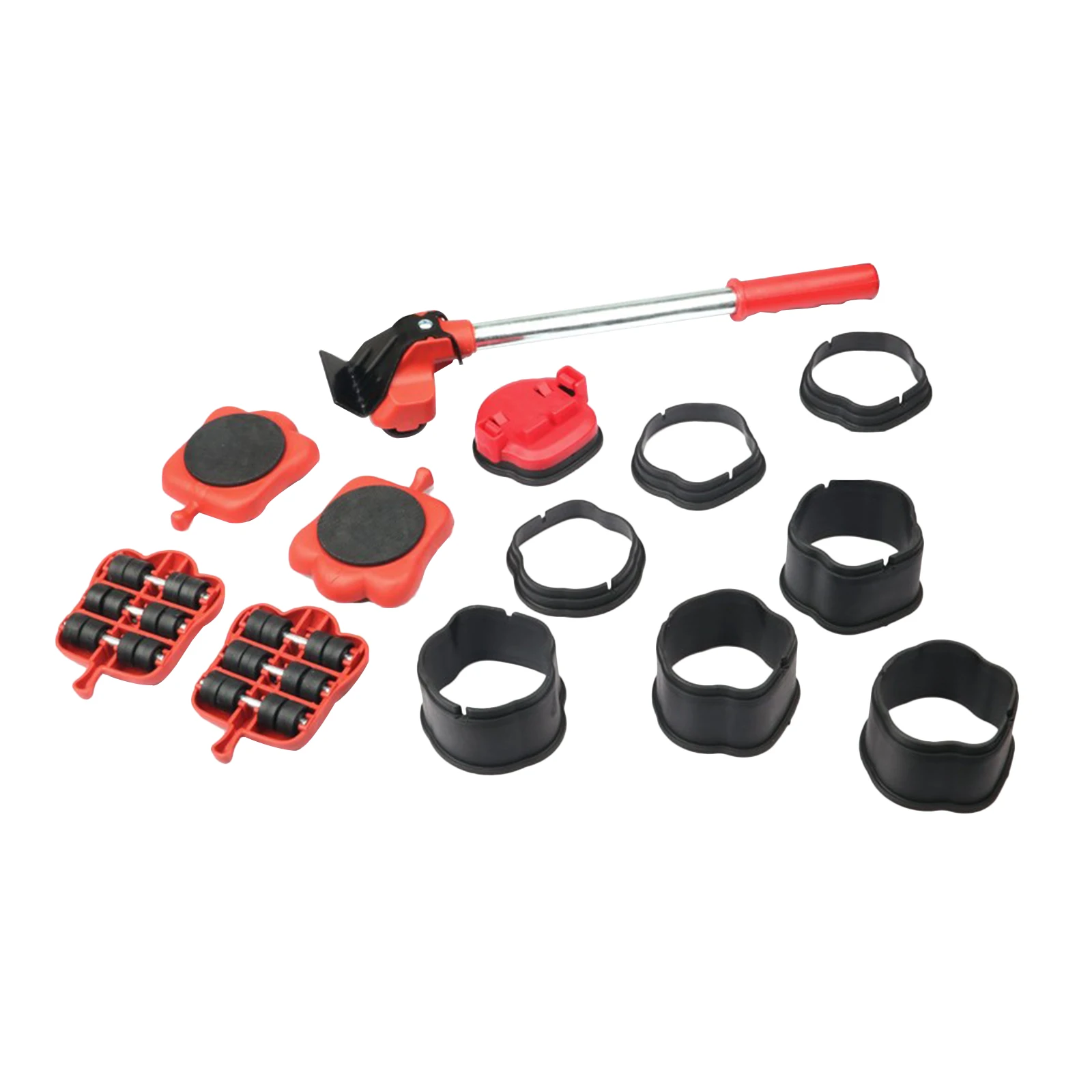 

Heavy Duty Furniture Lifter Slider Appliance Roller Adjustable Height Lever Moving System with 6 Wheel Sliders Lifter Kit