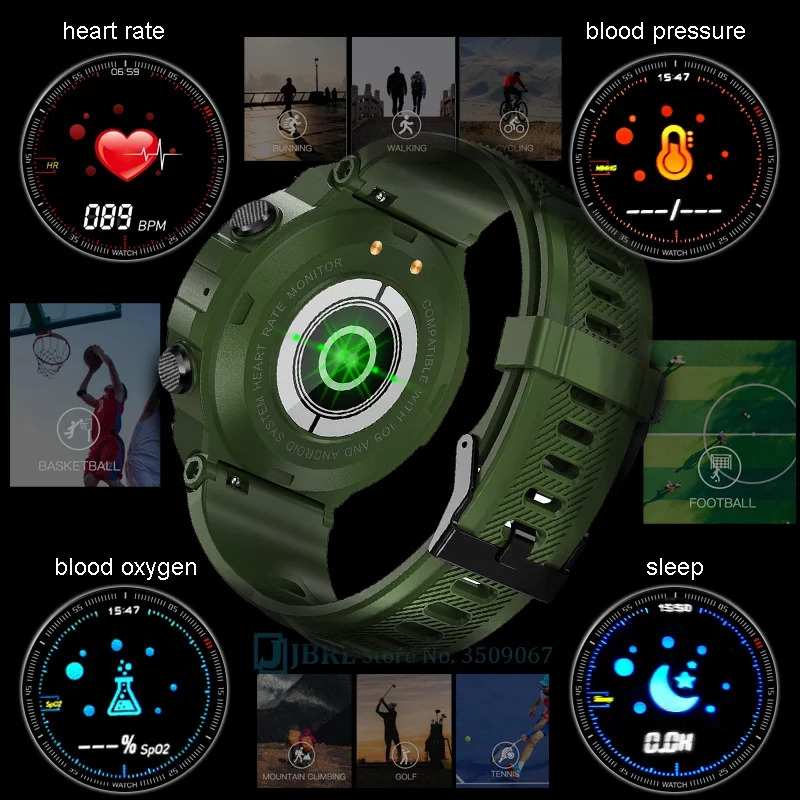 Новые умные часы с сенсорным экраном LIGE мужские спортивные фитнес Bluetooth и большой