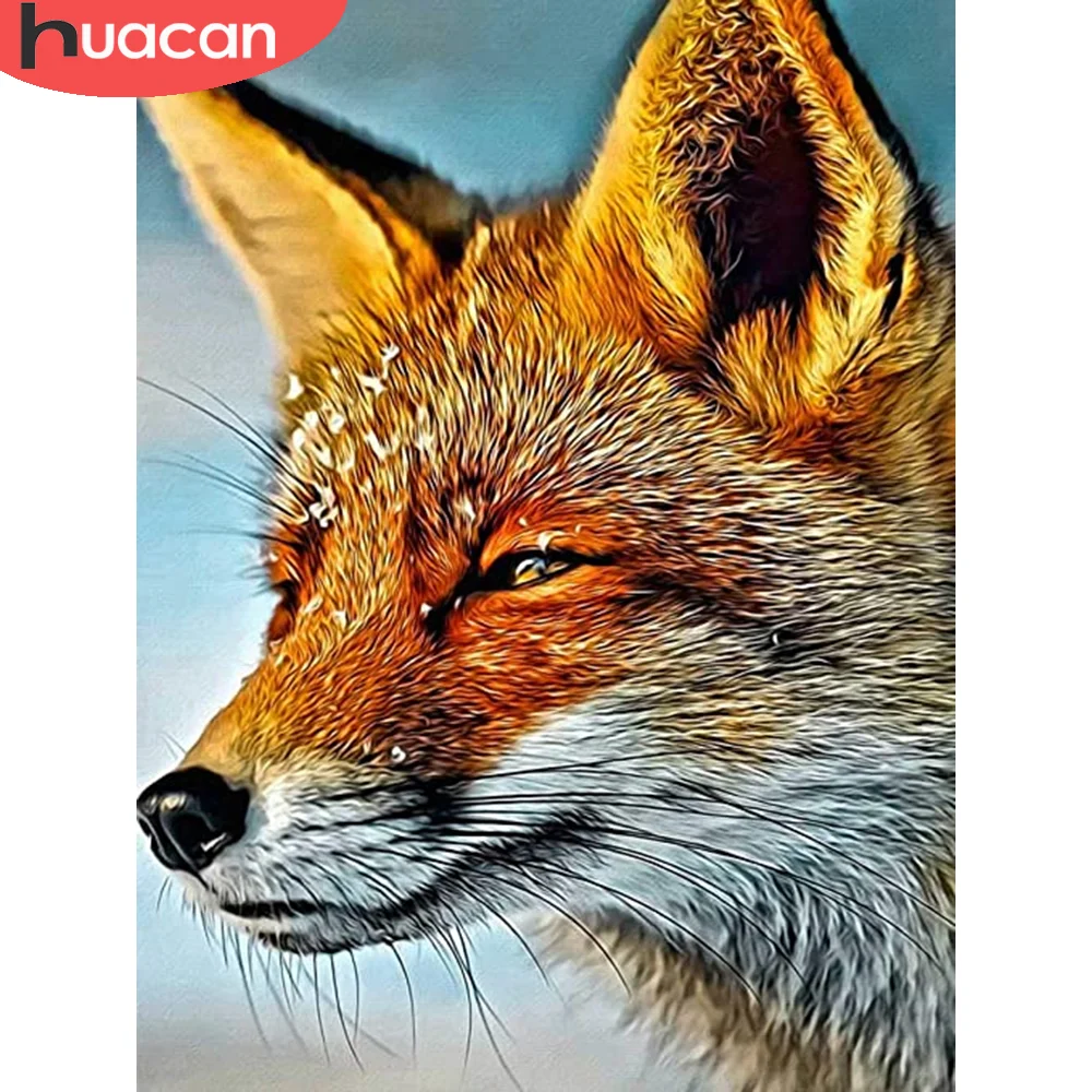 

HUACAN Diy Diamond Painting Fox Home Decor Animal Embroidery Mosaic Wall Stickers Diamond Art
