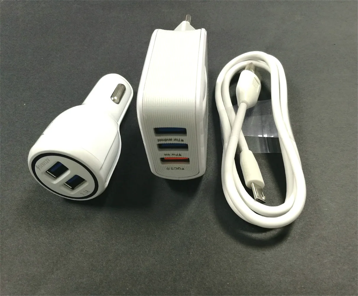 5А EU дорожный настенный адаптер 3 USB выход + микро кабель Автомобильное зарядное