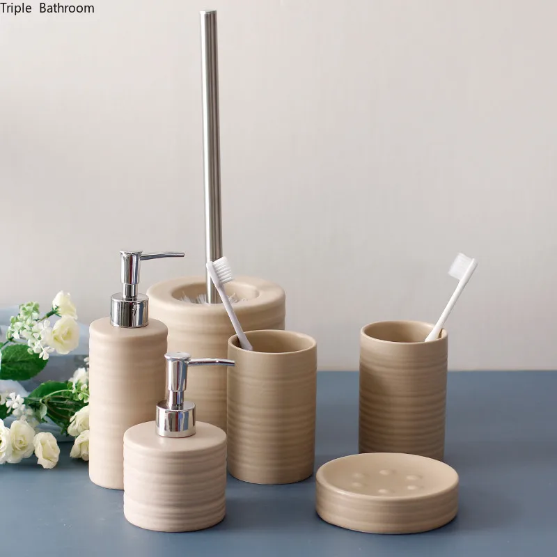 

1pc Ceramic Bathroom Accessory Washing Tools Soap dispenser gargle cup Soap Dish Articles bathroom decoration Wedding gift