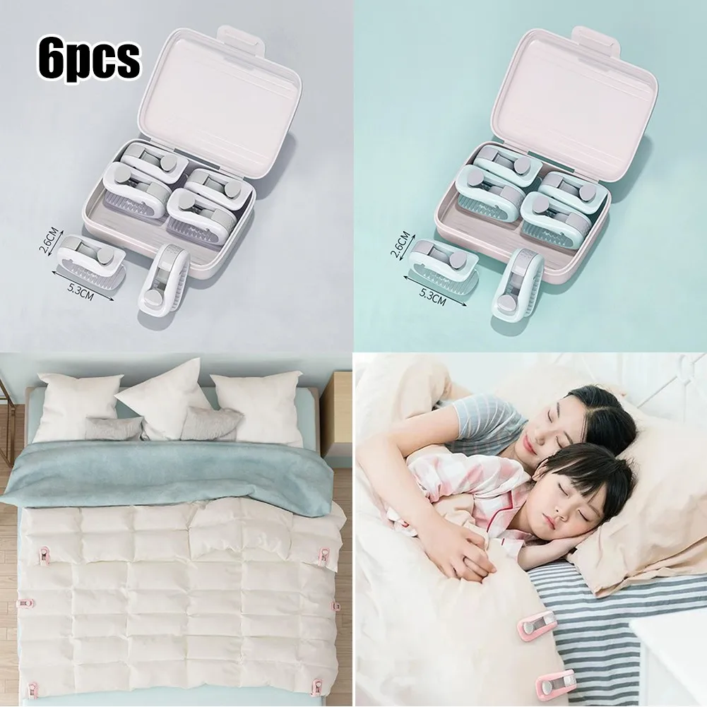 

6 Pcs Multifunction Duvet Cover Clips Quilt Blankets Holder Non-slip Bed Cover Sheet Fixer Home Appliance