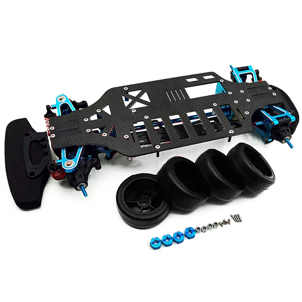 RC Car Metal Shaft Drive Wheels Frame Carbon Fiber Chassis Kit for TAMIYA 4WD TT01 TGS 1/10 Touring Aluminium Alloy | Электроника