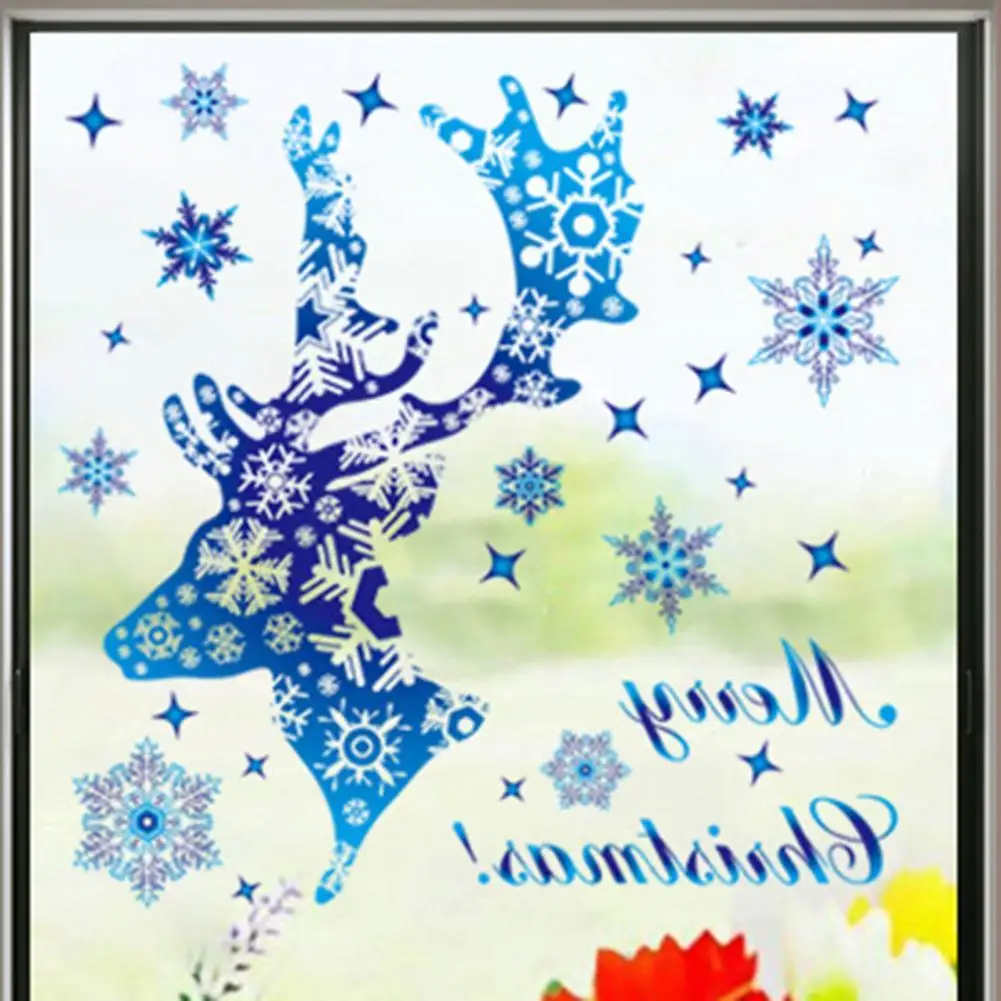 

Practical Clings Stickers Electrostatic Natural Snowflake Window Clings Decals Window Sticker Decor Glass Vinyl Decal