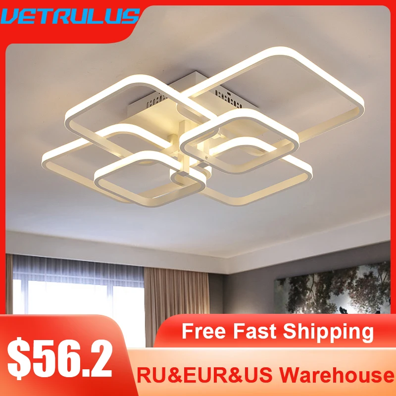 

Современный прямоугольный потолочный светильник, светодиодные алюминиевые светильники, люстра, светильники, светильники