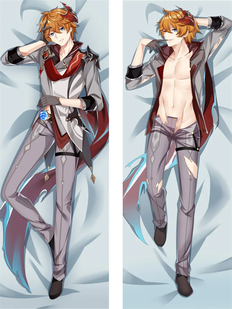 

Coscase 2021-June Update Japan Anime Pillowcase Genshin Impact Tartaglia Hugging Pillow Cover Case Dakimakura Body Pillow Case