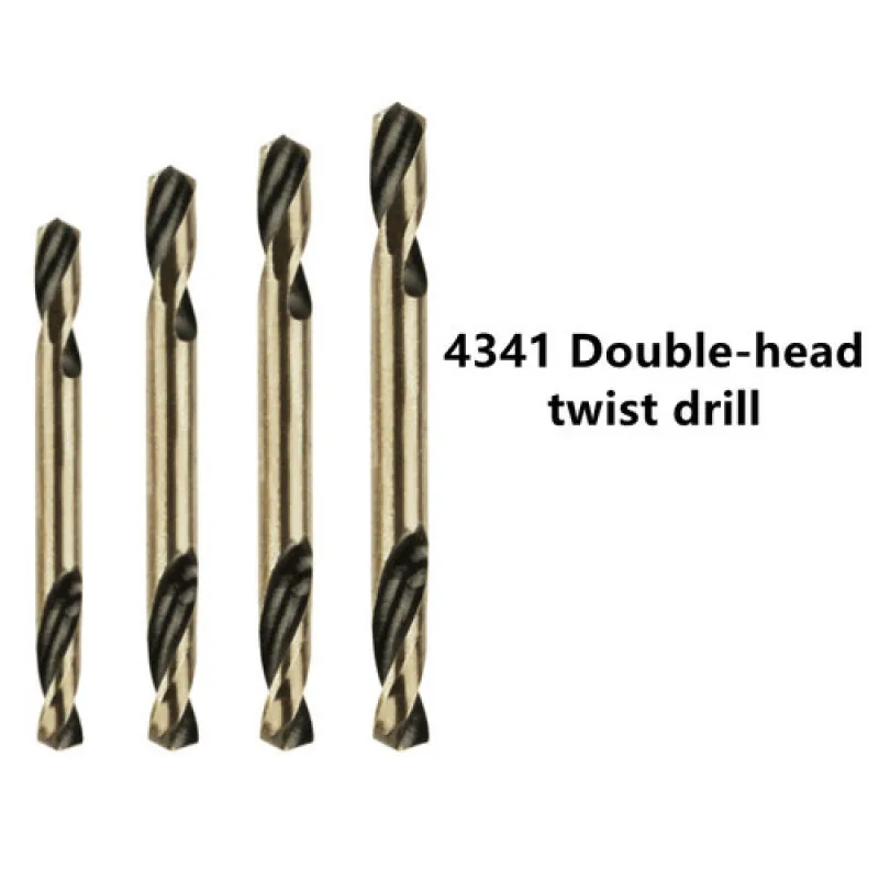 

HSS 4341 Double Head Twist Drill Bit Set Plastic Woodworking Tools Aluminum Alloy Iron Stainless Steel 3mm-5.2mm 10pcs/set