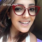 Женские классические очки SHAUNA, брендовые дизайнерские очки с защитой от сисветильник из ацетатного материала красного цвета, оправа для очков в стиле кошачьи глаза