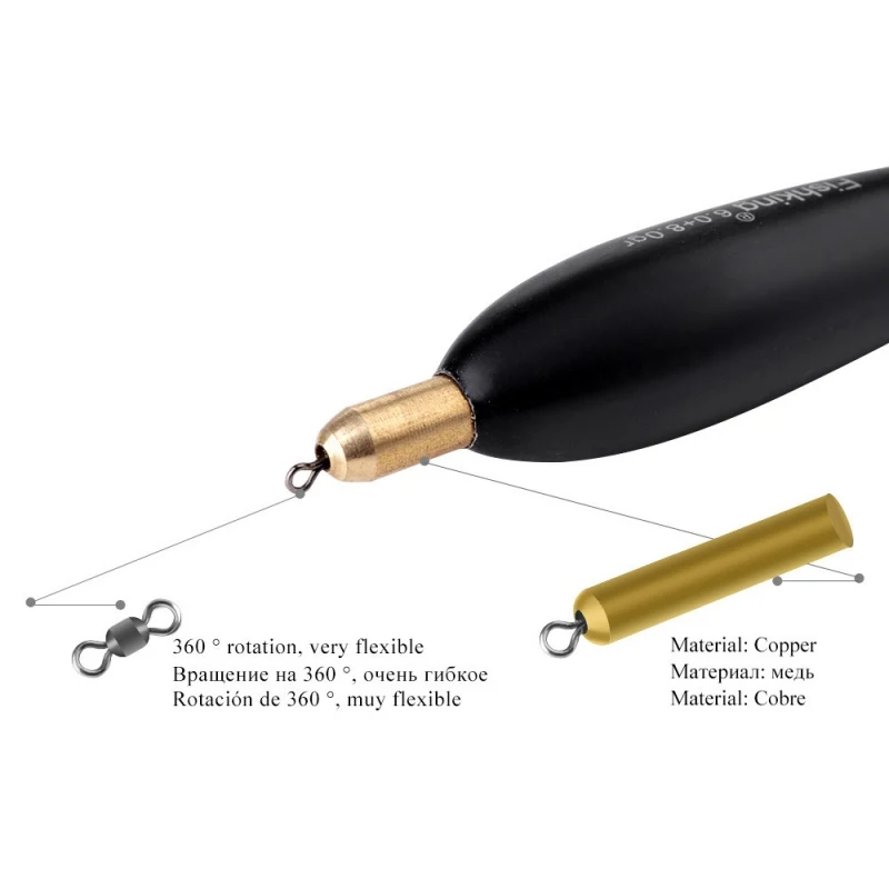 4 шт. рыболовный поплавок Буй Барр деревянный флуоресцентный свет снасть