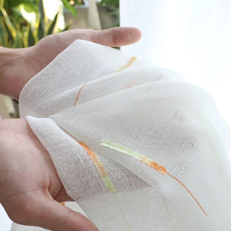 Американский винтажный полосатый фатин для гостиной прозрачная ткань