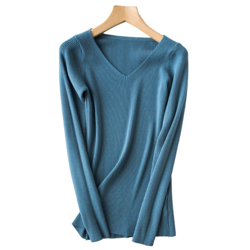 

women's turtleneck cashmere sweaters pullover long sleeve plus size slim Female V neck knitwear 2020 Autumn Winter free ship