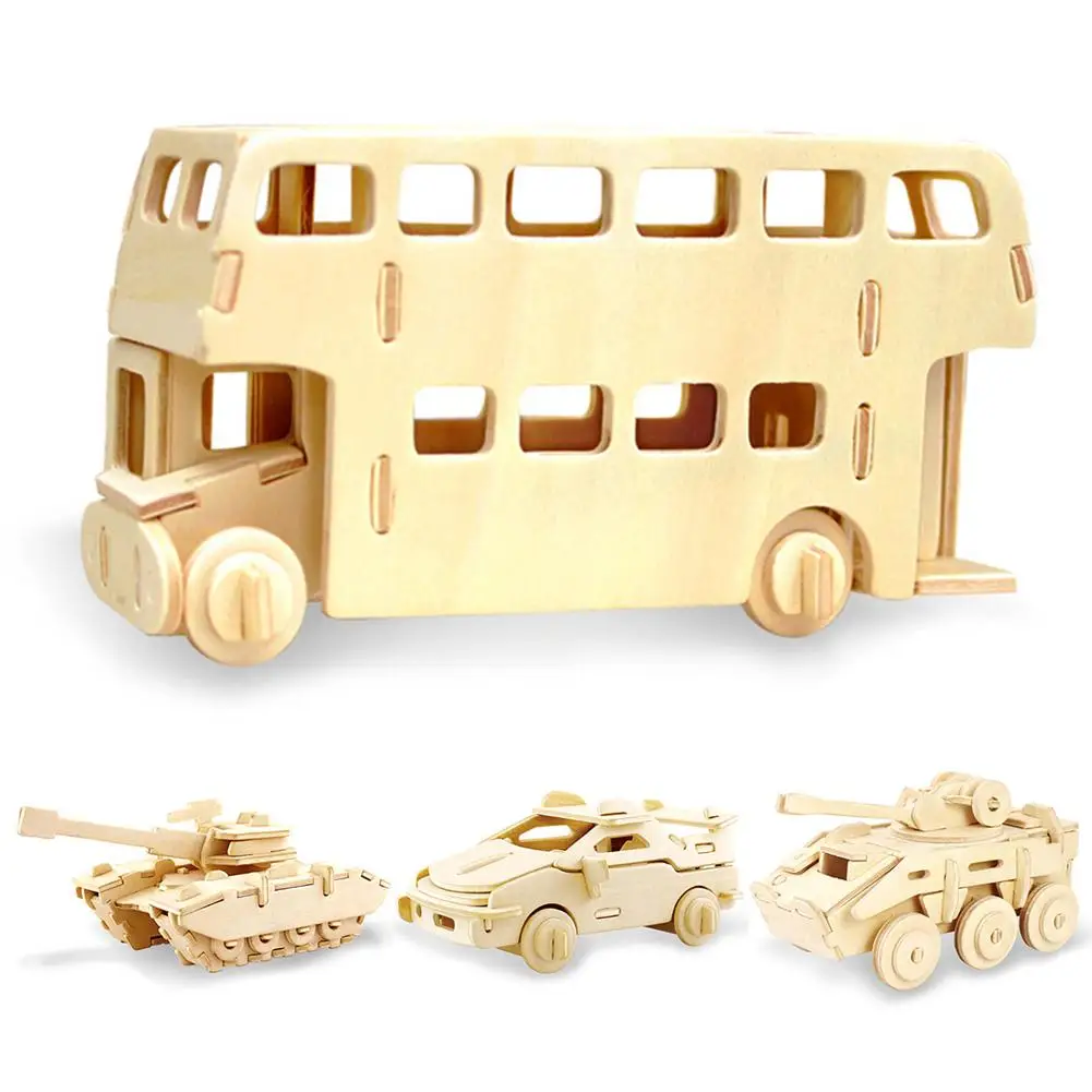 Детская игрушка 3D деревянная головоломка для самостоятельной сборки