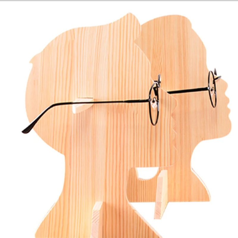 

2x Solid Wood Eye Display Shelf Sunglasses Display Bracket Eye Cabinet Spectacle Frame Display Props Woman & Man
