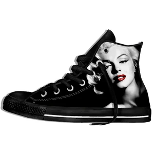 Новое поступление, популярные мужскиеженские кроссовки с 3D-принтом Мэрилин Монро в стиле Харадзюку, повседневная обувь на резиновой подошве