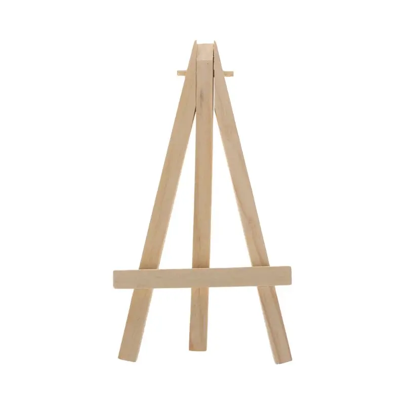 Natural Wood Mini Easel Frame Tripod Display Meeting Wedding Table Number Name Card Stand Holder Children Painting Craft | Канцтовары