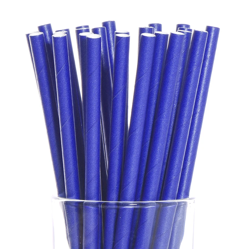 pure royal blue 25 шт eco-friendly зеленый бамбук бумажные, с пандой соломинки для дня рождения Свадебная вечеринка Baby Shower украшения событие для питьевой воды - Цвет: pure royal blue