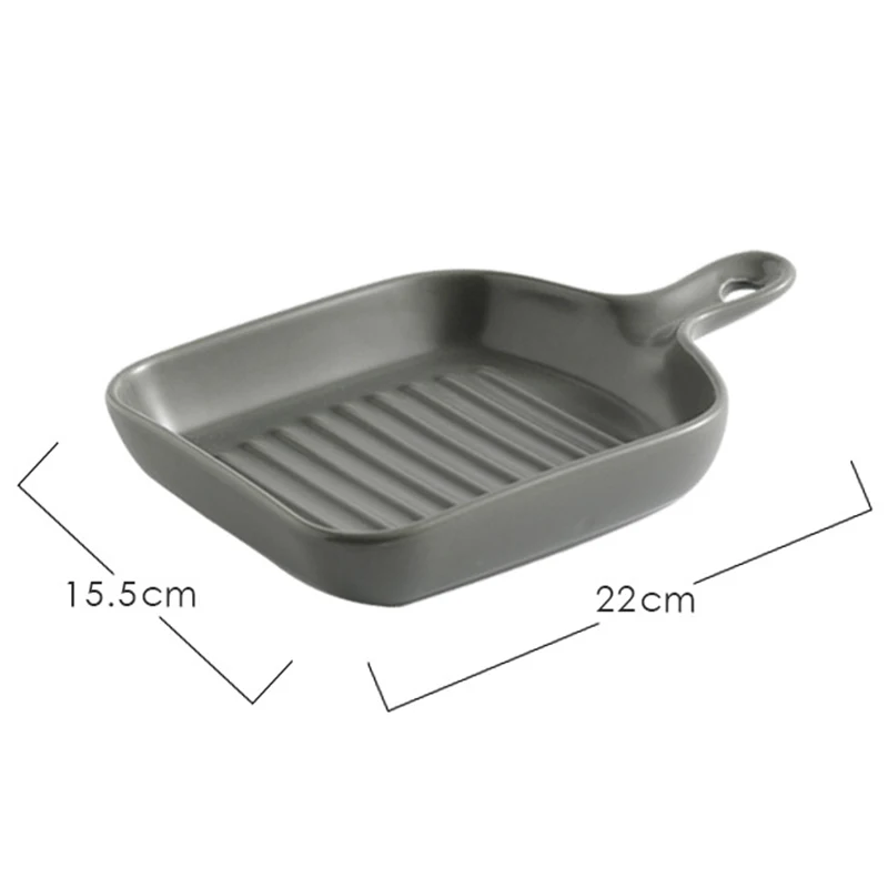 Матовые керамические тарелки для выпечки уникальная квадратная индивидуальная