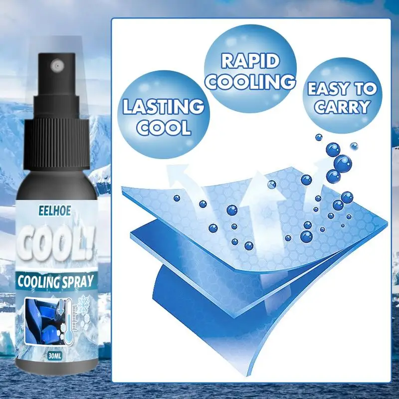 

30ml Summer Instant Cooling Spray For Outdoor Instant Cooling Mist Cooling Spray Coolant Car Interior Air Cooling Agent