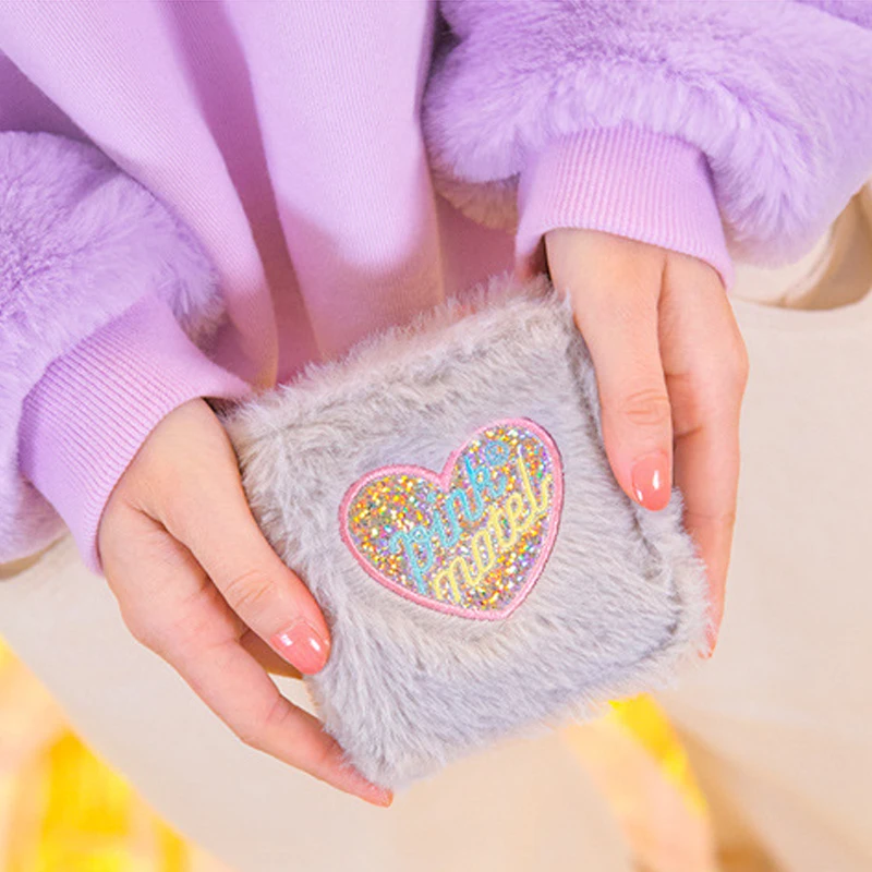 Kawaii короткая сумка для денег девочек плюшевые Кошельки Держатели карт кошелек