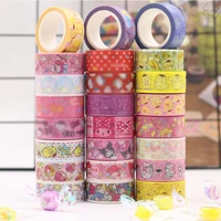 48 pcslot 15mm5m kawaii cat dog washi tape decoration sticker scrapbooking diary masking tape stationery school supplies