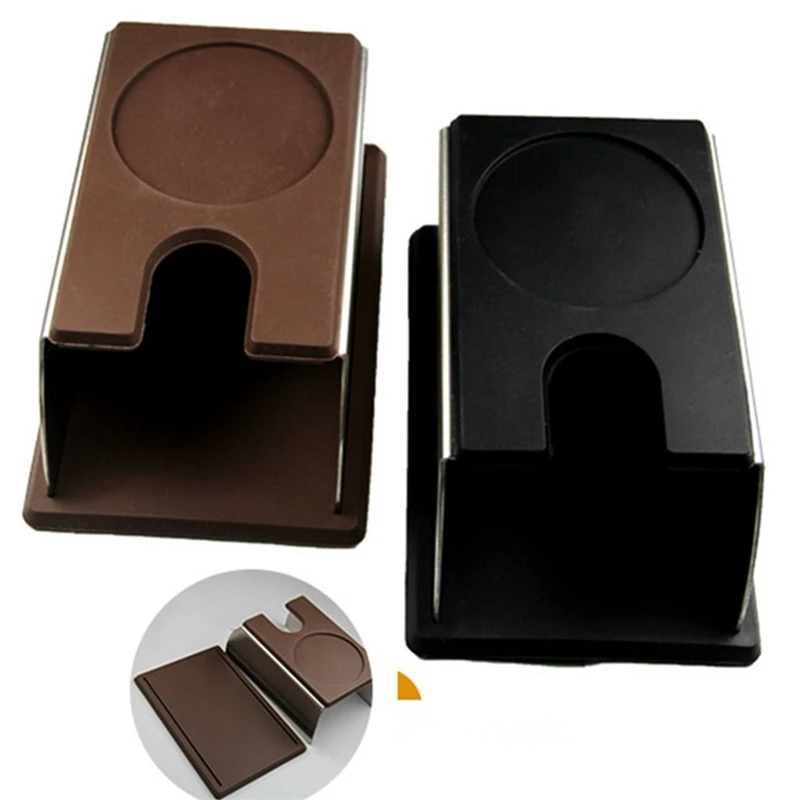 

Sturdy Stainless Steel Silicone Espresso Coffee Tamper Stand Barista Tool Tamping Holder Rack Shelf Coffee Machine Tool