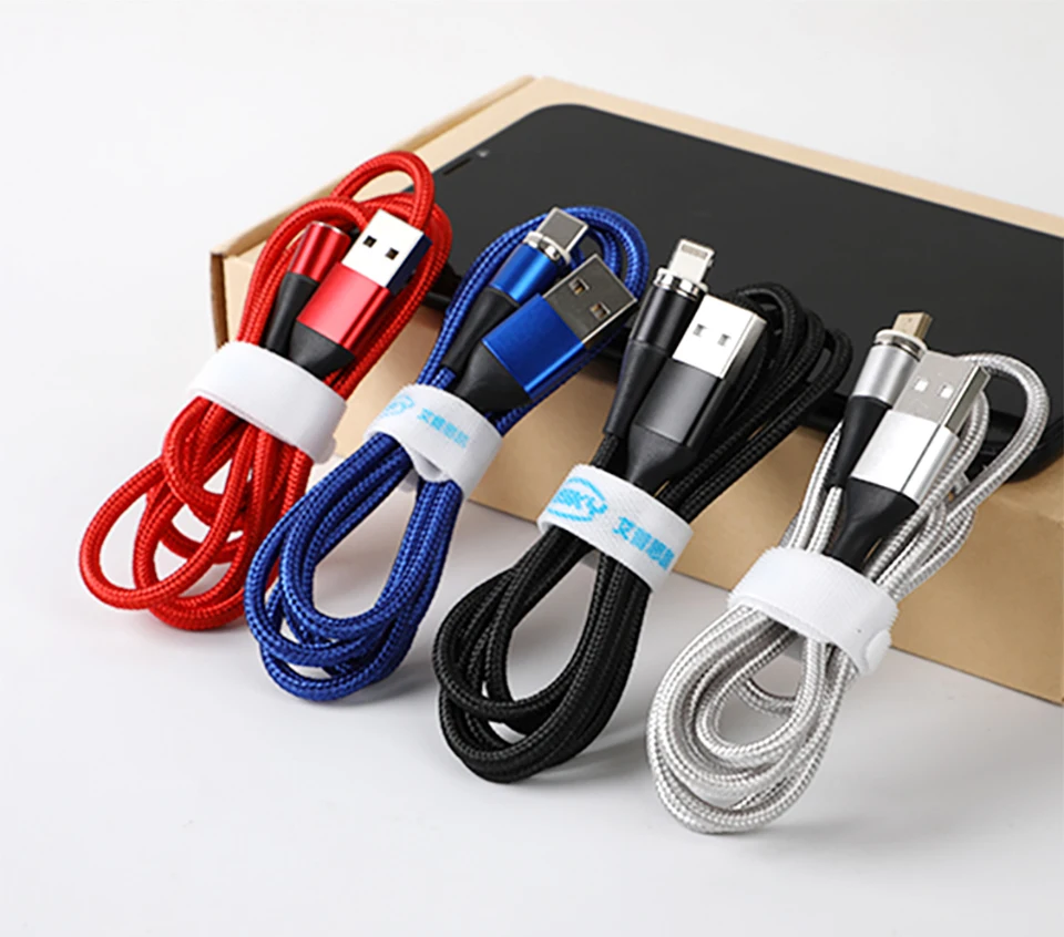 5А кабель для быстрой зарядки телефона USB-Type C Быстрая зарядка 5,0 Магнитный кабель для передачи данных 1 м 7Pin нейлоновый светодиодный светильник для huawei