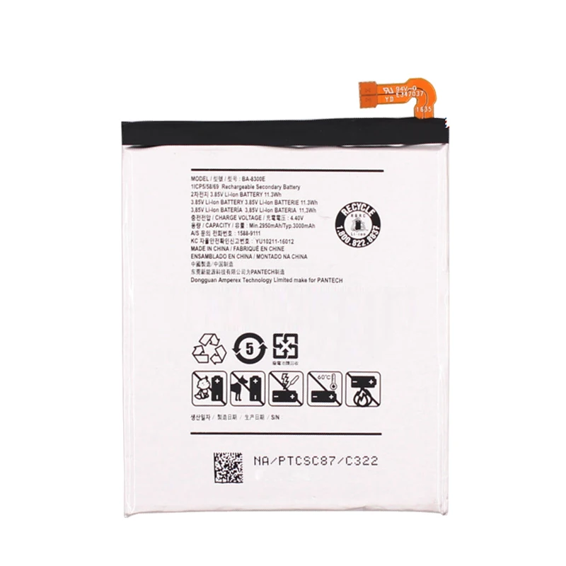 2950mAh/3000mAh 11.3Wh 3 85 V BA-8300E запасная батарея для смартфона PANTECH встроенный литий-ионный