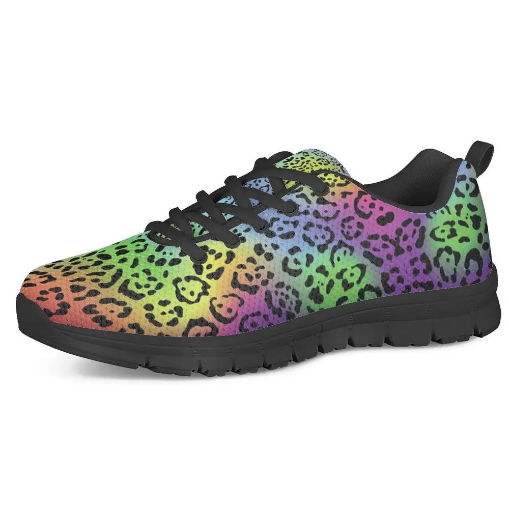 

Кроссовки женские сетчатые, милый тигр, леопард, кожа, узор, дышащие, удобная обувь для бега, плоская подошва, на шнуровке