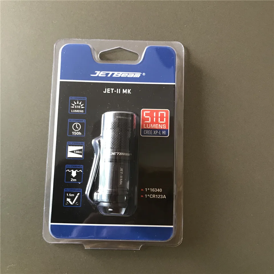 Jetbeam II MK CR123A 16340 брелок высокой мощности флэш-светильник Cree светодиодный