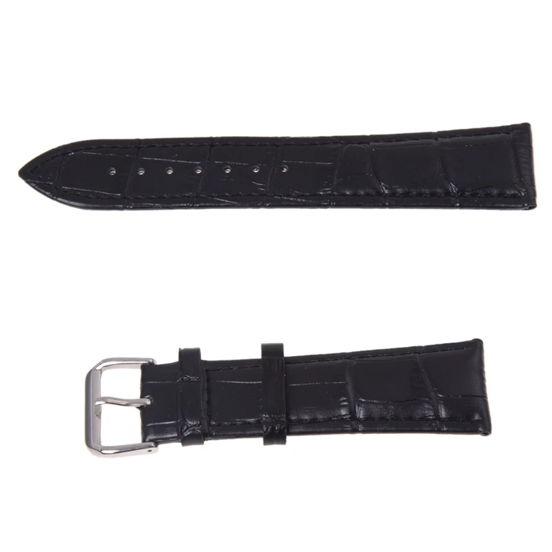 

Fashion Black Crocodile Pattern Leather Band 24 Mm Leather Bracelet Watch