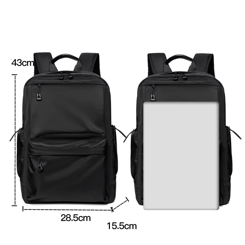 Fashion Large Capacity Waterproof Men's Backpack Soft Polyester Multifunction School Backpack Laptop Travel Shopping Bags Mens