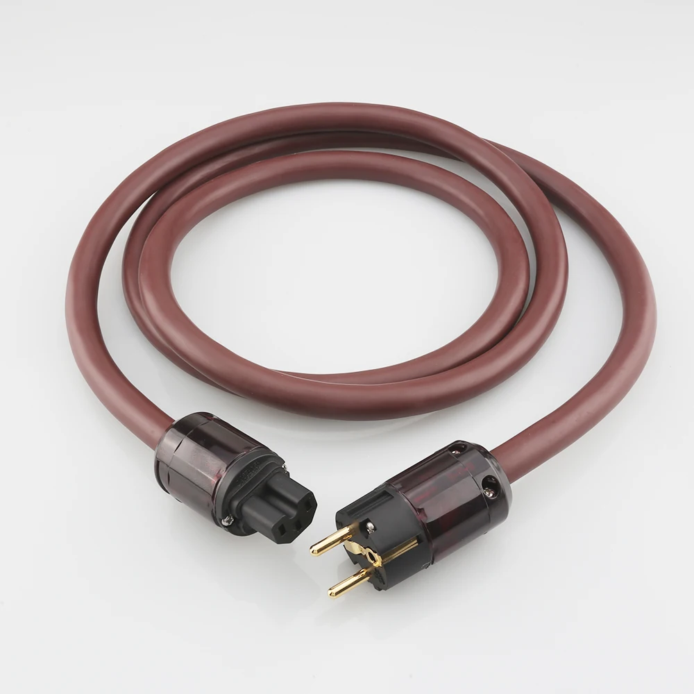 

High Quality HIFI Power Cord P125 Power Cable AC Power Cord with P-079E EU/US Plug Socket Connector AC Cable Line