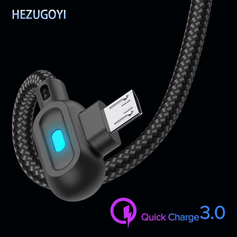 Кабель USB Type-C в нейлоновой оплетке с углом 90 градусов | Мобильные телефоны и