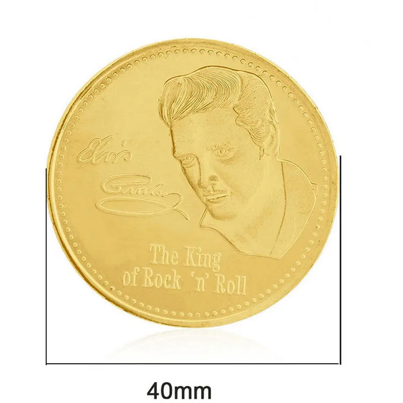Лидер продаж 2020 1 шт. серебряная и Золотая памятная монета Elvis Presley ограниченный