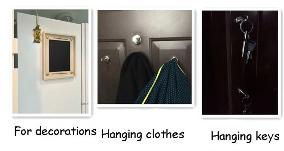 Heavy Duty Magnetic Hook Garage Hooks Door Organiser Keys Coat Hanger Practical Magnetic Hard Power Hook Workplace Holding Tool